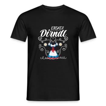 Dirndl Ersatz - Männer T-Shirt - Schwarz - Vorne - AI Model Male 178 light (178cm)