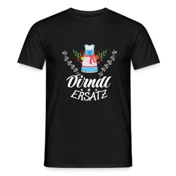 Dirndl Ersatz - Männer T-Shirt - Schwarz - Vorne - AI Model Male 178 light (178cm)