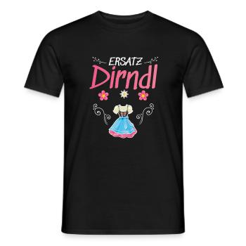 Dirndl Ersatz - Männer T-Shirt - Schwarz - Vorne - AI Model Male 178 light (178cm)
