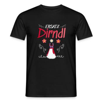 Dirndl Ersatz - Männer T-Shirt - Schwarz - Vorne - AI Model Male 178 light (178cm)