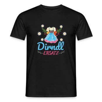 Lustiges Damen Ersatz Dirndl - Männer T-Shirt - Schwarz - Vorne - AI Model Male 178 light (178cm)