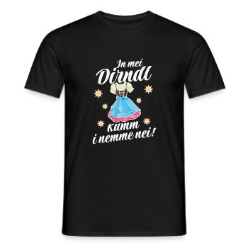 In Mei Dirndl Kumm I Nimma Nei | - Männer T-Shirt - Schwarz - Vorne - AI Model Male 178 light (178cm)