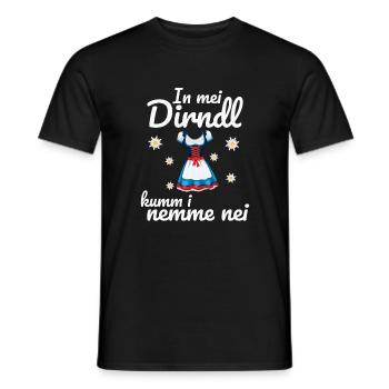 In Mei Dirndl Kumm I Nimma Nei | - Männer T-Shirt - Schwarz - Vorne - AI Model Male 178 light (178cm)