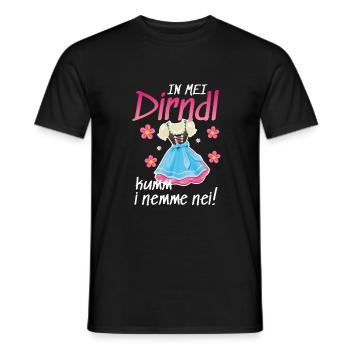 In Mei Dirndl Kumm I Nimma Nei | - Männer T-Shirt - Schwarz - Vorne - AI Model Male 178 light (178cm)
