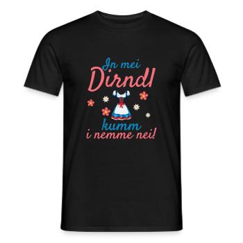 In Mei Dirndl Kumm I Nimma Nei | - Männer T-Shirt - Schwarz - Vorne - AI Model Male 178 light (178cm)