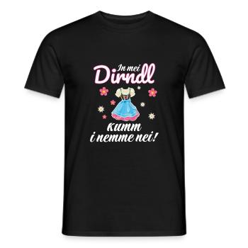 In Mei Dirndl Kumm I Nimma Nei | - Männer T-Shirt - Schwarz - Vorne - AI Model Male 178 light (178cm)