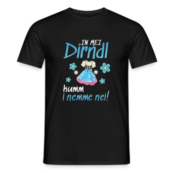 In Mei Dirndl Kumm I Nimma Nei | - Männer T-Shirt - Schwarz - Vorne - AI Model Male 178 light (178cm)
