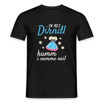 In Mei Dirndl Kumm I Nimma Nei | - Männer T-Shirt - Schwarz - Vorne - AI Model Male 178 light (178cm)