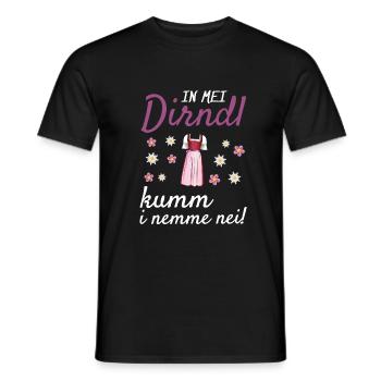 In Mei Dirndl Kumm I Nimma Nei | - Männer T-Shirt - Schwarz - Vorne - AI Model Male 178 light (178cm)