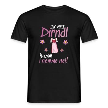 In Mei Dirndl Kumm I Nimma Nei | - Männer T-Shirt - Schwarz - Vorne - AI Model Male 178 light (178cm)