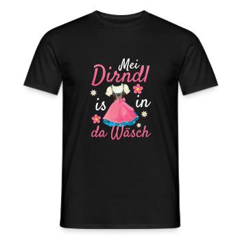 Dirndl Tracht | Mei Dirndl is in da - Männer T-Shirt - Schwarz - Vorne - AI Model Male 178 light (178cm)