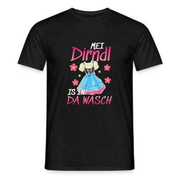 Dirndl Tracht | Mei Dirndl is in da - Männer T-Shirt - Schwarz - Vorne - AI Model Male 178 light (178cm)