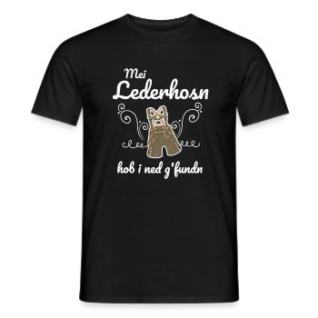 Trachtenshirt Herren Lederhosen - Männer T-Shirt - Schwarz - Vorne - AI Model Male 178 light (178cm)