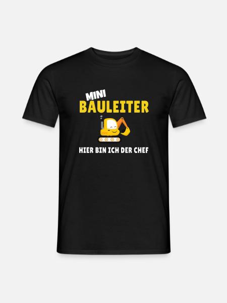Kinder Bauleiter Bauarbeiter - Bauherr - Männer T-Shirt - Schwarz