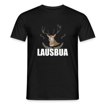 Lausbua Hirsch Lederhosen - Männer T-Shirt - Schwarz - Vorne - AI Model Male 178 light (178cm)