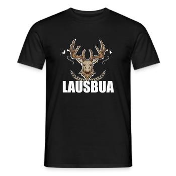 Lausbua Hirsch Lederhosen - Männer T-Shirt - Schwarz - Vorne - AI Model Male 178 light (178cm)