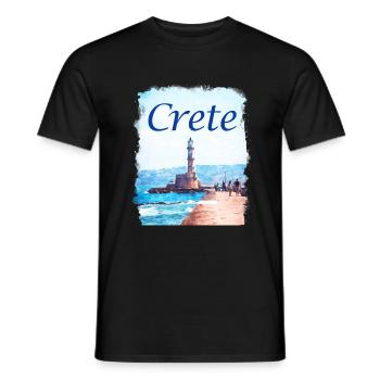 Crete - Kreta - Men's T-Shirt - black - Front - AI Model Male 178 light (178cm)
