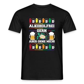 Alkoholfrei Gern- Aber Ohne Mich! - Männer T-Shirt - Schwarz - Vorne - AI Model Male 178 light (178cm)