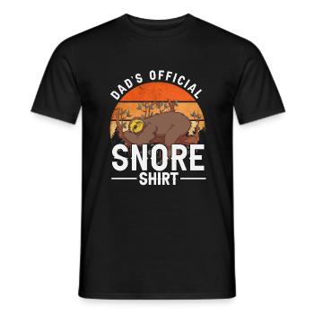 Dads official snore shirt - Men's T-Shirt - black - Front - AI Model Male 178 light (178cm)