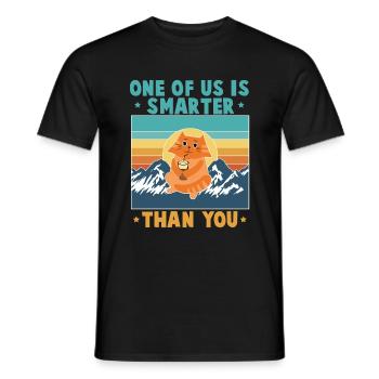L’un de nous est plus intelligent que vous - T-shirt homme - noir - Devant - AI Model Male 178 light (178cm)