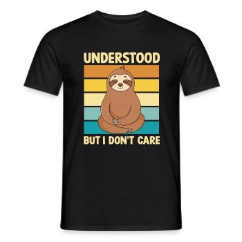Understood- But I don't care - Men's T-Shirt - black - Front - AI Model Male 178 light (178cm)