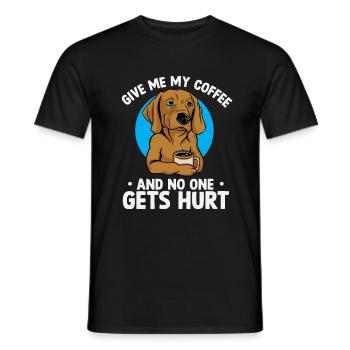 Donnez-moi mon café et personne ne sera blessé. - T-shirt homme - noir - Devant - AI Model Male 178 light (178cm)