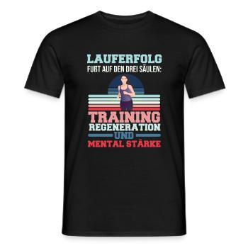 Running success - Men's T-Shirt - black - Front - AI Model Male 178 light (178cm)