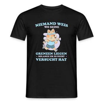 Laufen Grenzen - Männer T-Shirt - Schwarz - Vorne - AI Model Male 178 light (178cm)