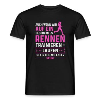 Frauensport: Laufen, lebenslanger Sport - Männer T-Shirt - Schwarz - Vorne - AI Model Male 178 light (178cm)