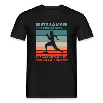 Laufwettkampf - Männer T-Shirt - Schwarz - Vorne - AI Model Male 178 light (178cm)