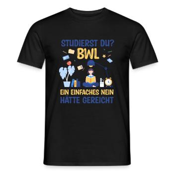 BWL - Männer T-Shirt - Schwarz - Vorne - AI Model Male 178 light (178cm)