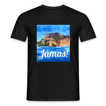 Cheers in Greek - Men's T-Shirt - black - Front - AI Model Male 178 light (178cm)
