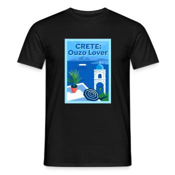 Crete Ouzo Lover - Men's T-Shirt - black - Front - AI Model Male 178 light (178cm)