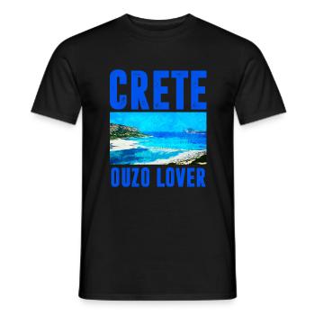 Crete Ouzo lover - Men's T-Shirt - black - Front - AI Model Male 178 light (178cm)