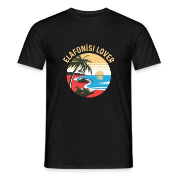 Elafonisi Lover - Men's T-Shirt - black - Front - AI Model Male 178 light (178cm)