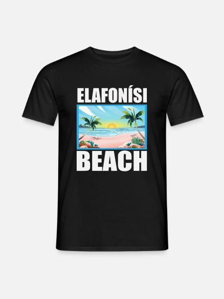 Elafonisi Beach - Männer T-Shirt - Schwarz
