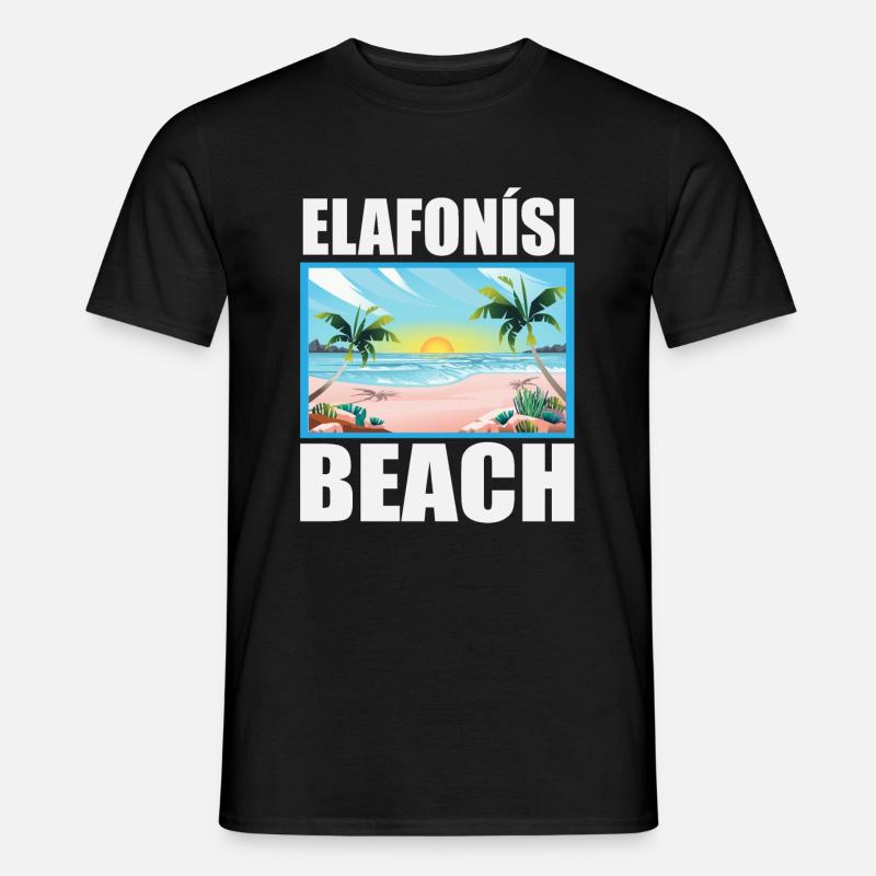 Elafonisi Beach - Männer T-Shirt - Schwarz