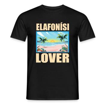 Elafonisi Lover - Men's T-Shirt - black - Front - AI Model Male 178 light (178cm)