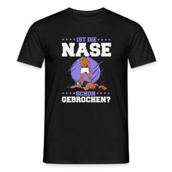 Ist die Nase schon gebrochen? - Männer T-Shirt - Schwarz - Vorne - AI Model Male 178 light (178cm)
