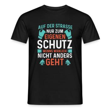 Auf der Straße zum Schutz - Männer T-Shirt - Schwarz - Vorne - AI Model Male 178 light (178cm)