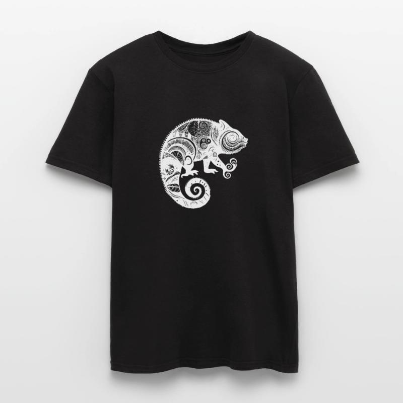 Chameleon with boho Aztec patterns Men’s T-shirt