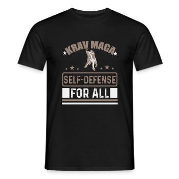 Selbstverteidigung für alle. - Männer T-Shirt - Schwarz - Vorne - AI Model Male 178 light (178cm)