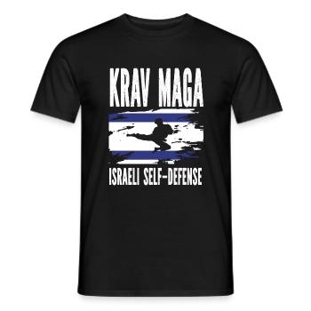 Krav Maga Israeli Self Defense - Männer T-Shirt - Schwarz - Vorne - AI Model Male 178 light (178cm)