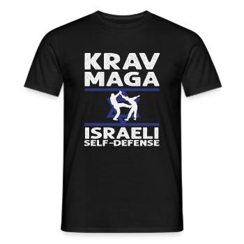 Krav Maga Autodéfense Israélienne - T-shirt homme - noir - Devant - AI Model Male 178 light (178cm)