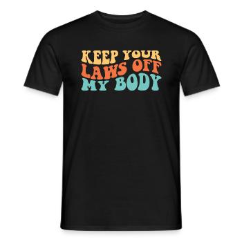Retro Keep Your Laws off My Body Pro Choice Droits - T-shirt homme - noir - Devant - AI Model Male 178 light (178cm)