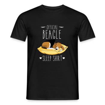 Official Beagle Sleep Shirt - Men's T-Shirt - black - Front - AI Model Male 178 light (178cm)
