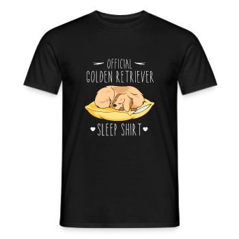 Chemise de sommeil Golden Retriever officielle - T-shirt homme - noir - Devant - AI Model Male 178 light (178cm)