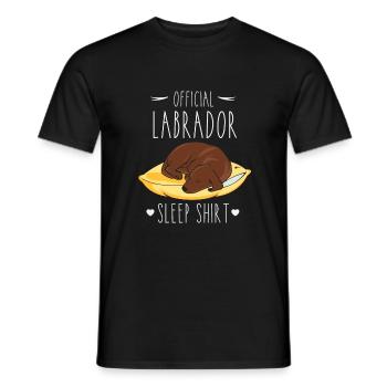 Official Labrador Sleep Shirt - Men's T-Shirt - black - Front - AI Model Male 178 light (178cm)