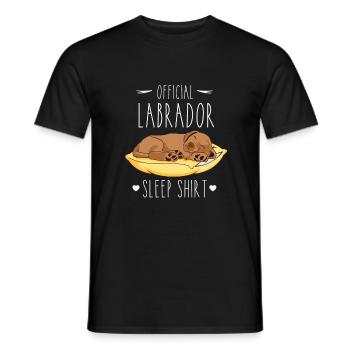 Official Labrador Sleep Shirt - Men's T-Shirt - black - Front - AI Model Male 178 light (178cm)