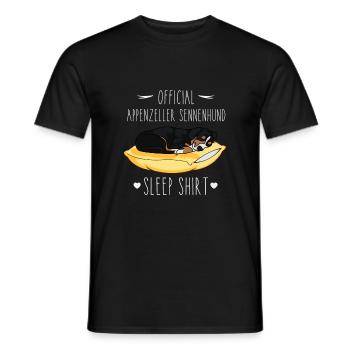 Appenzeller Mountain Dog Sleep Shirt - Men's T-Shirt - black - Front - AI Model Male 178 light (178cm)